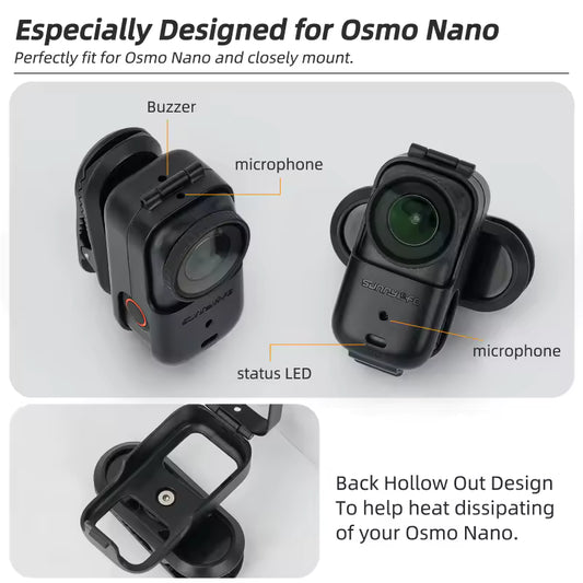 360 Rotation Clip Mount for DJI Osmo Nano Sports Camera Accessories Anti-shake Backpack Clip Holder for DJI Osmo Nano