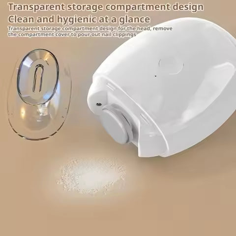 Electric Nail Files 3-Speed Rechargeable Fingernail Polisher with Light Automatic Electric Nail Clipper for Adult Kids Children